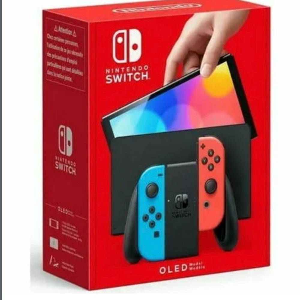 Nintendo Switch OLED - Vibrant Red and Blue